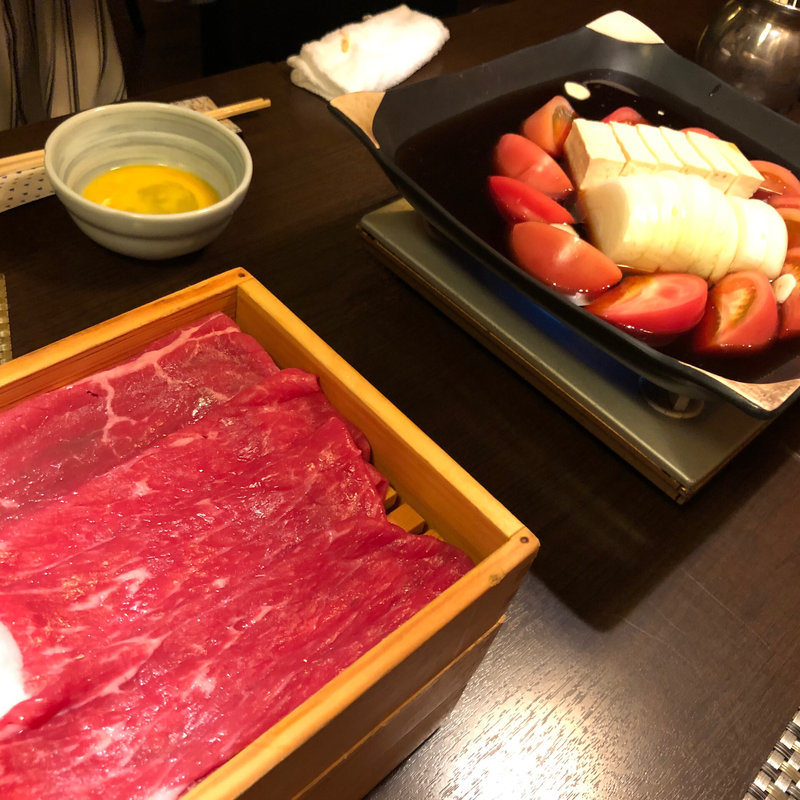 NT限定トマトすき焼きコース(隱れ家創作ダイニング田田〜denden〜)