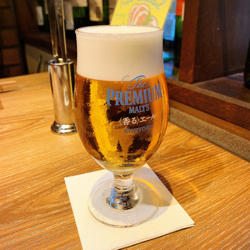 生ビール(炭火焼肉ホルモンうしごろ中目黒店)