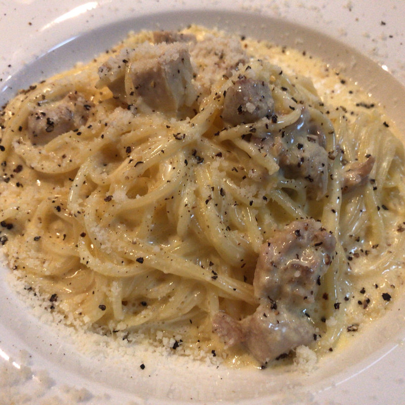 鶏のカルボナーラ(トラットリア・イタリカ)