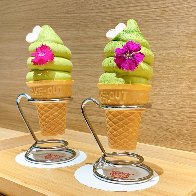 抹茶ソフトクリーム(むすび茶屋&犬山日和 弐番館)