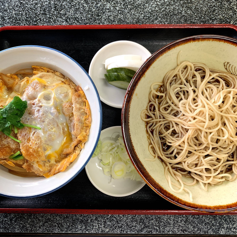 カツ丼冷やそばセット(朝日屋)