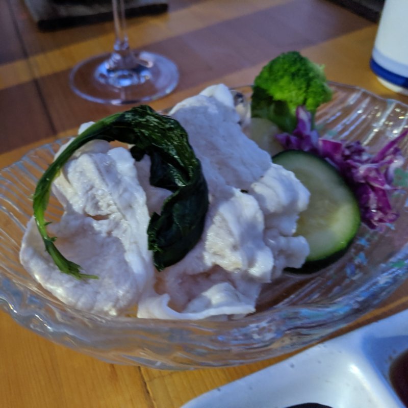 カシコミ豚の冷しゃぶ(国民宿舎 桂田 )