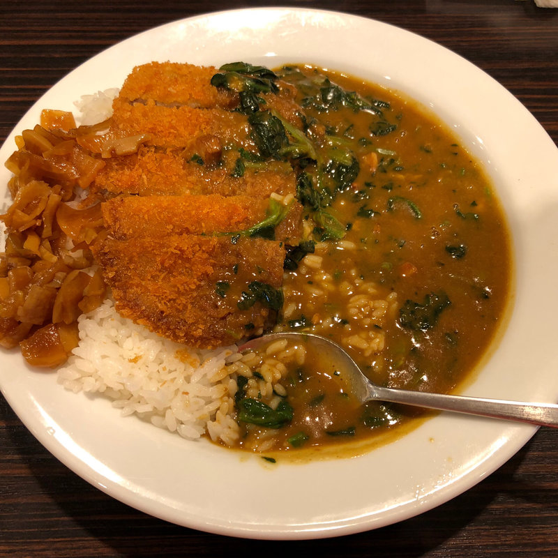ビーフカツカレーとほうれん草(CoCo壱番屋 ＪＲ野田駅店)