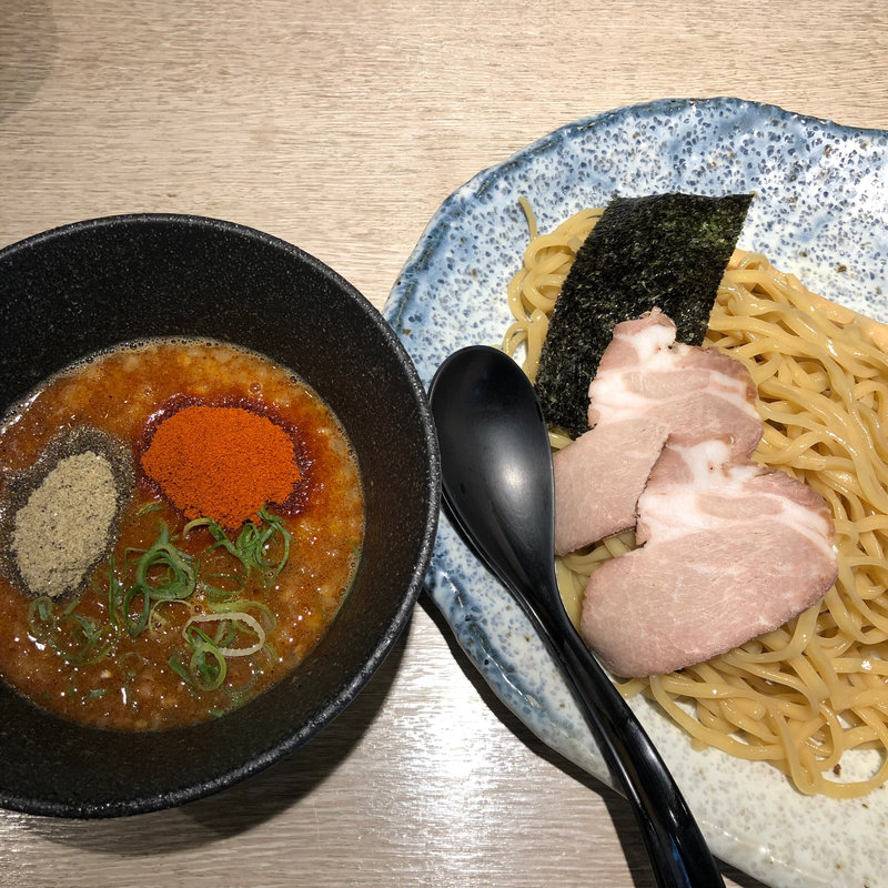 濃厚煮干し 辛つけ麺 激辛(濃厚煮干しそば 麺匠 濱星 二子玉川店)
