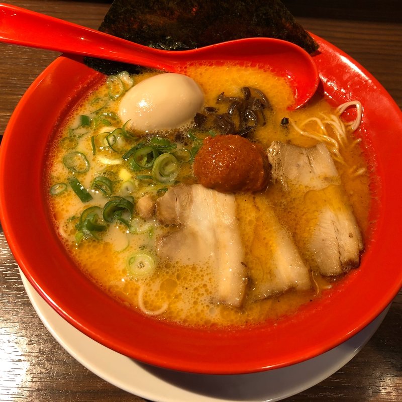赤ラーメン玉子(博多らーめん 一心堂  )