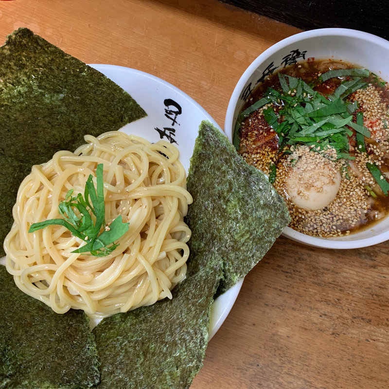 紫蘇ゴマつけ麺   トッピング味玉と海苔(つけ麺 千兵衛 )