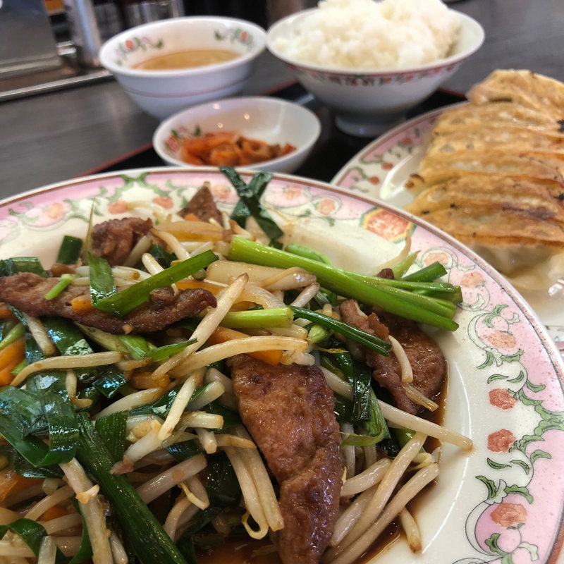 ニラレバ定食(餃子の王将 国道泉佐野店)