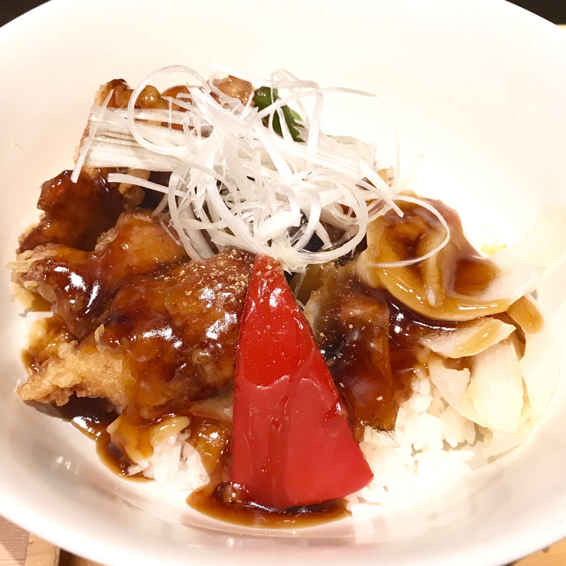 鶏甘酢あんかけ丼(蕎麦きり みよた 八重洲地下店)