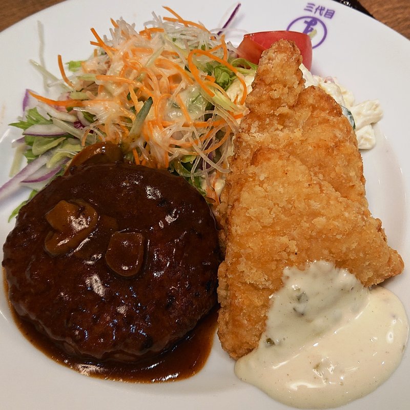 ハンバーグ＆和風フライドチキン(洋食屋3代目 たいめいけん ラゾーナ川崎プラザ店)