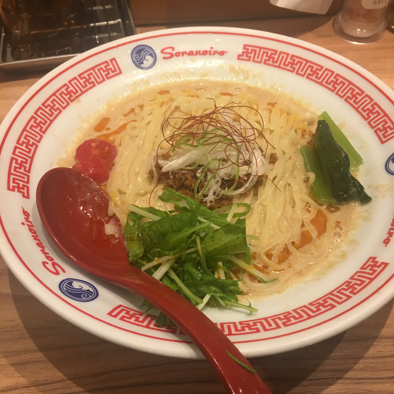 豆乳冷やし担々麺(ソラノイロNIPPON)