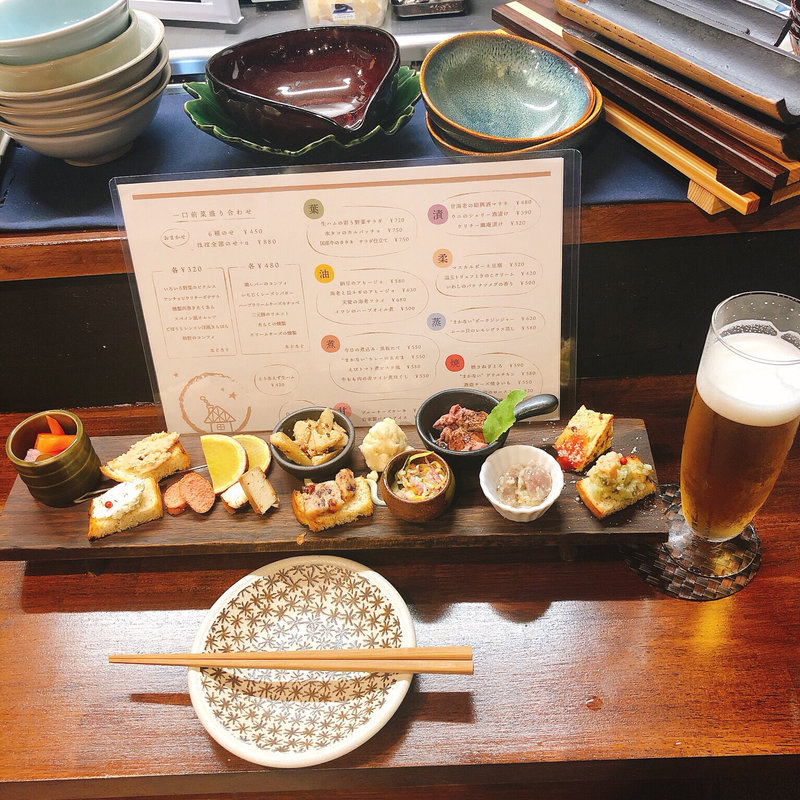 一口前菜盛り合わせ ほぼ全部のせ(ienomi〜スタンド日和〜)