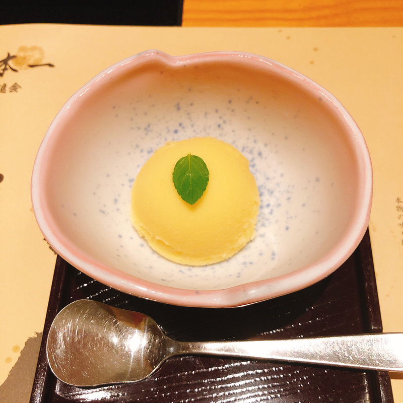 柚子のシャーベット(鹿児島華蓮 銀座店)