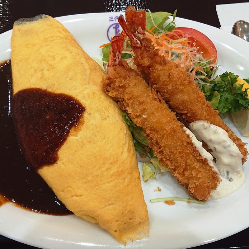 オムライス＆エビフライ(洋食屋3代目 たいめいけん ラゾーナ川崎プラザ店)