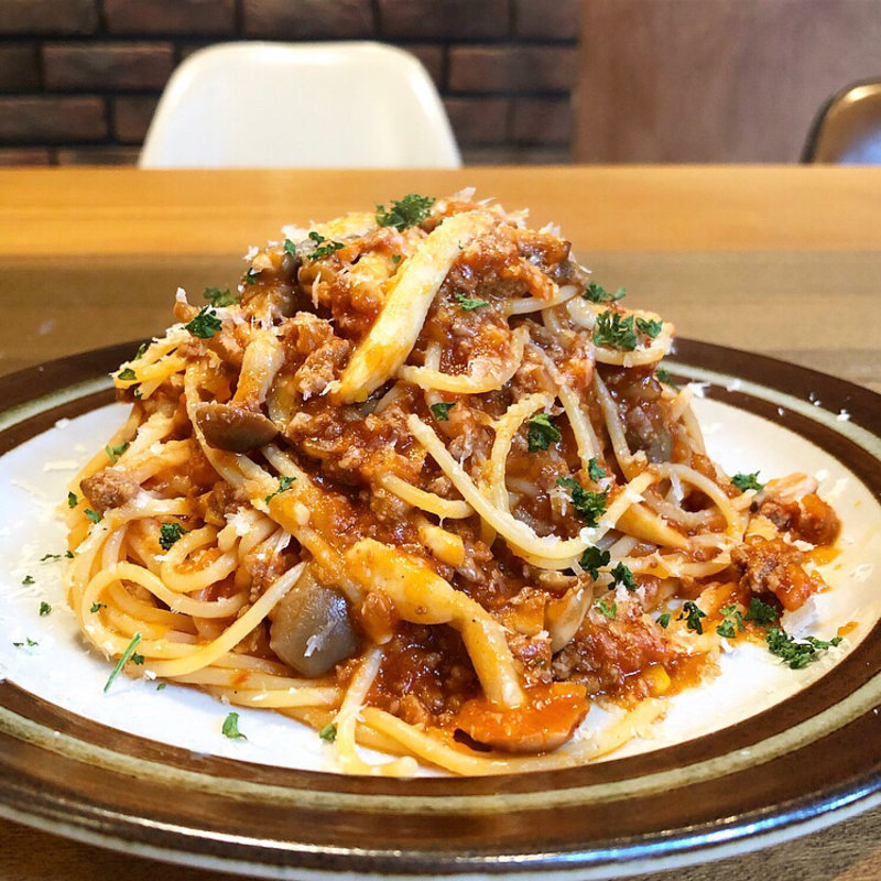 キノコのミートパスタ(gullman)