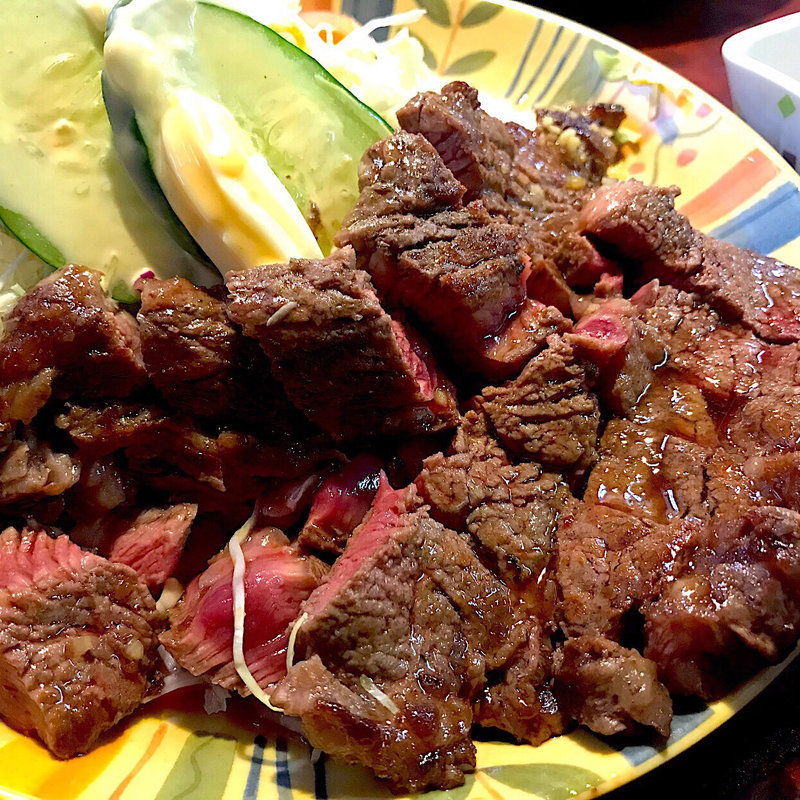 牛肉にんにく醤油焼き定食(松の家 )