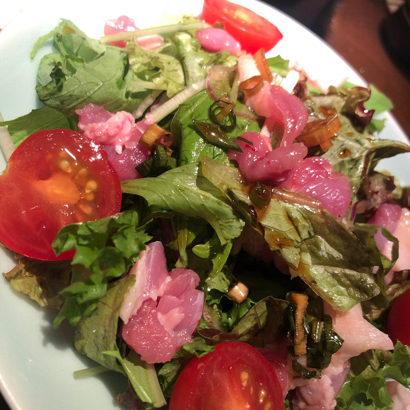 鴨のサラダ(梅田日本酒隠れ家リール食堂)