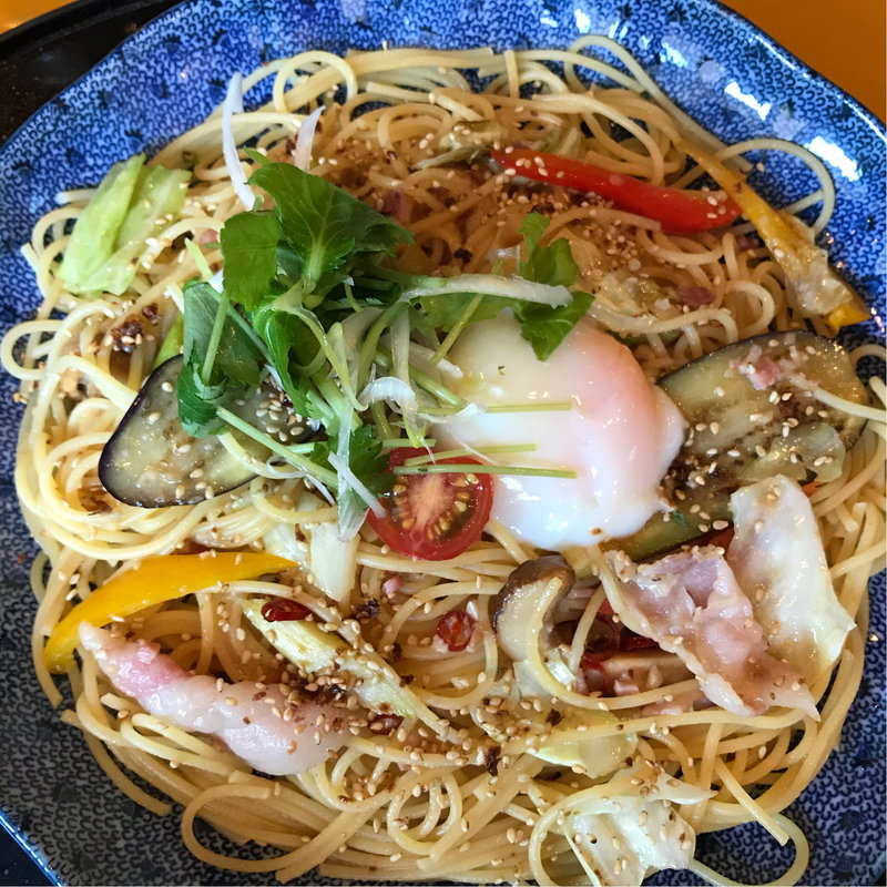 イベリコ豚と夏野菜のよくばりスパゲッティー(洋麺屋五右衛門 新宿アイランド店)