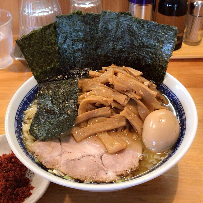 新塩ラーメン（小）＋メンマ＋のり＋辛味(としおか)