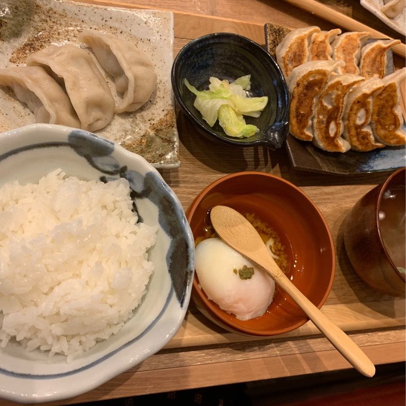 肉汁W餃子ライス(肉汁餃子のダンダダン 大名店)