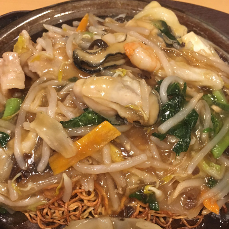 牡蠣と海老の五目あんかけ焼きそば(ガスト 西新店 )