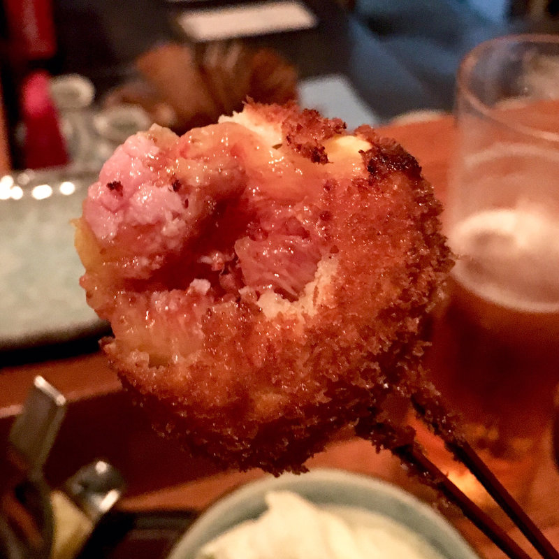 いちじくの生ハム巻き（串揚げ）(串揚げ ふくみみ)