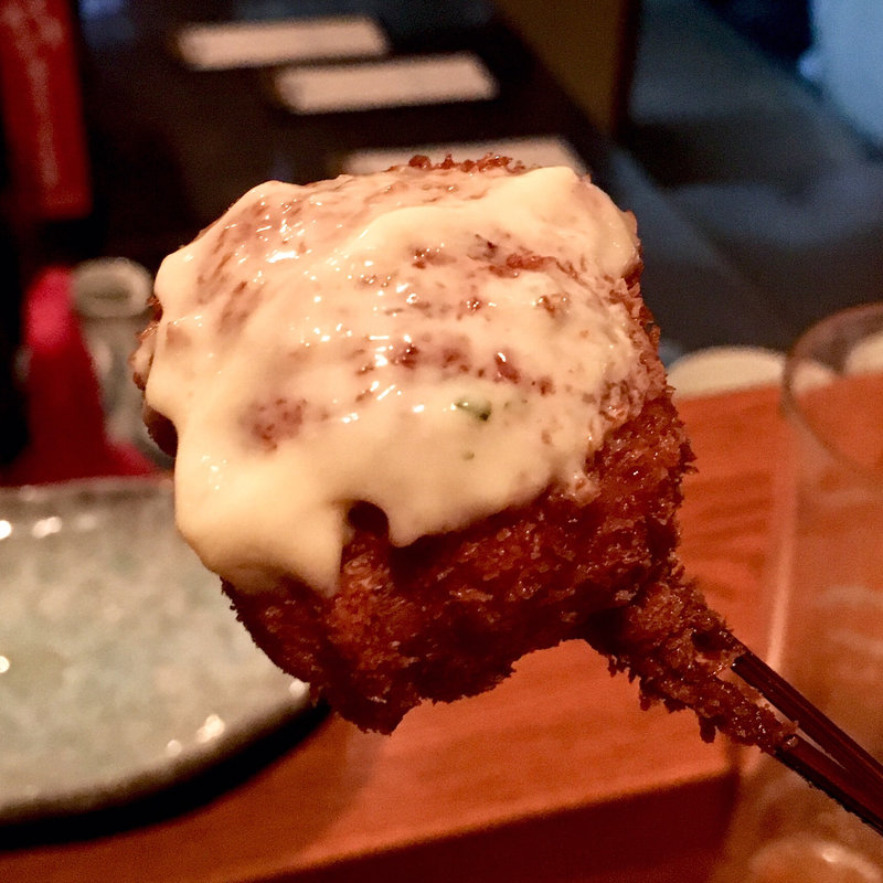 秋刀魚とエリンギ（串揚げ）(串揚げ ふくみみ)