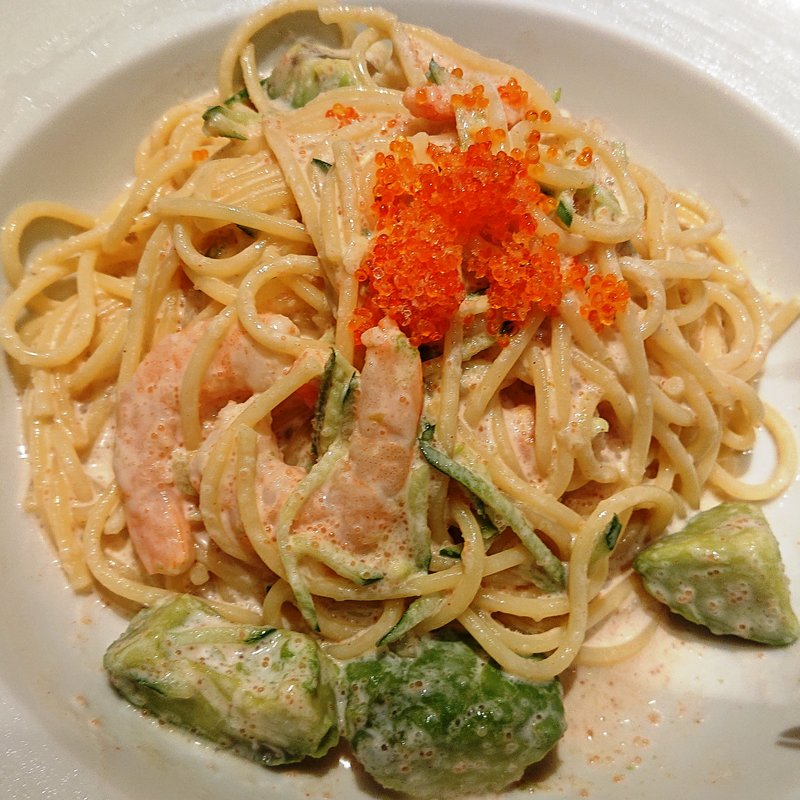 海老とアボカドの冷製明太クリーム(ラパウザ アトレ川崎店)