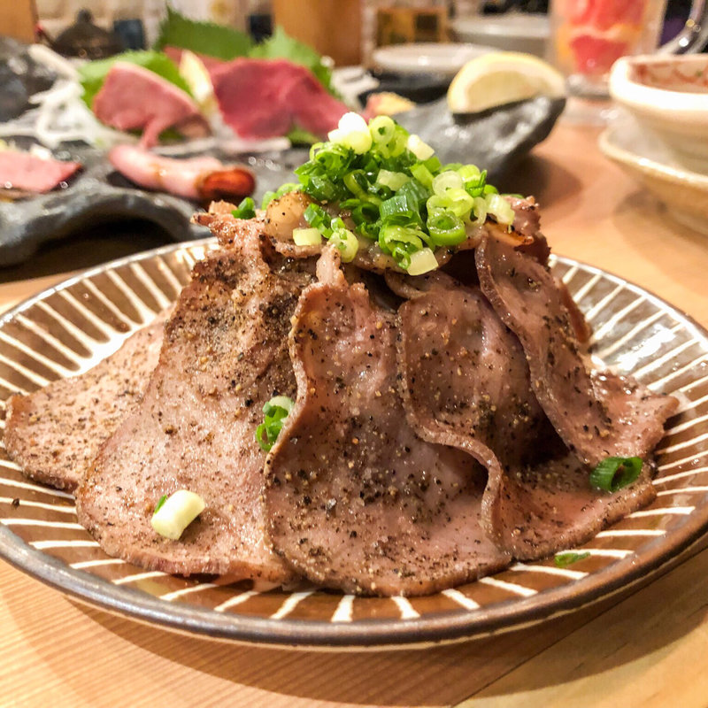 牛タンの炭火炙り(かしわ屋)