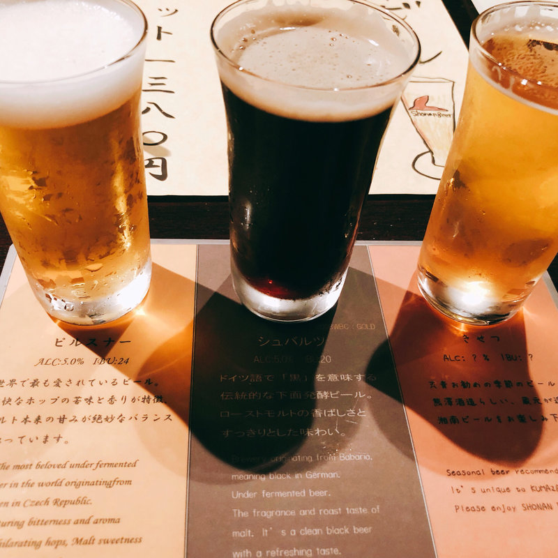 季節の利きビール三種(蔵元料理 天青)