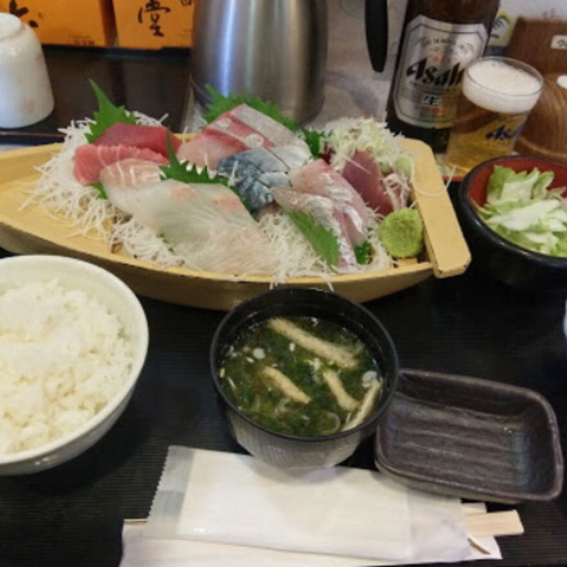 刺身舟盛り定食(伊勢屋)