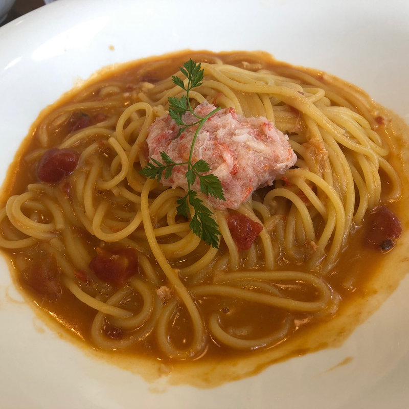 ジョナ得セット 紅ズワイ蟹のアメリカンソーススパゲティ(ジョナサン 松戸駅西口店)