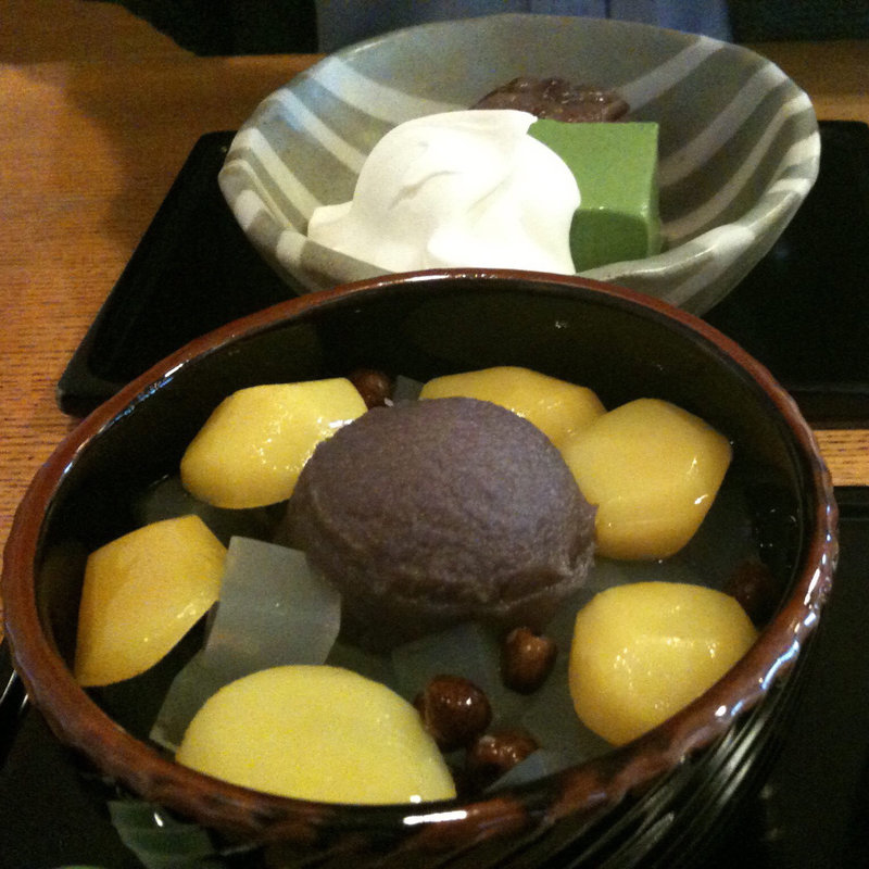 栗あんみつ 抹茶ババロア(紀の善 （きのぜん）)