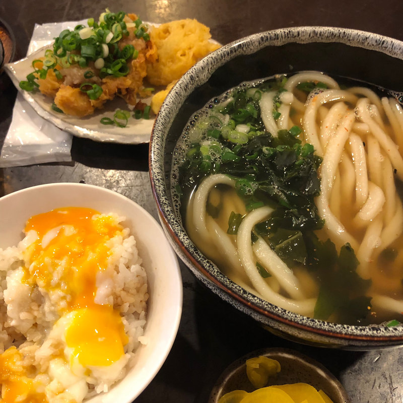 みぞれとり天定食(めん処 つるつる亭 )