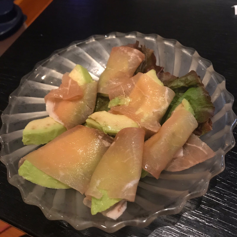 アボカド生ハム巻き(網焼 にのみや )