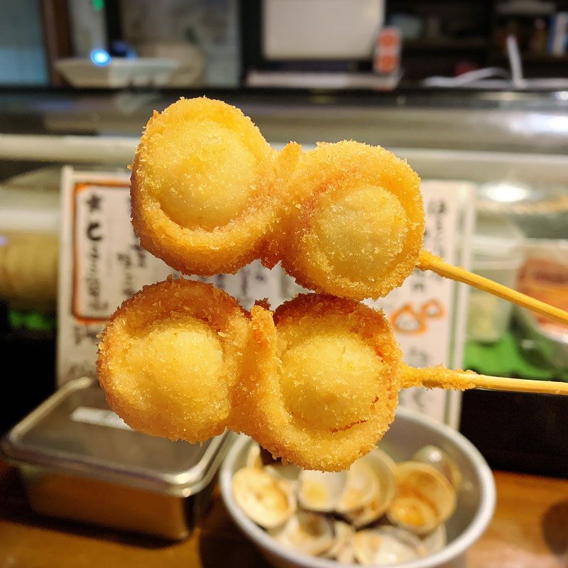 串揚げ（うずらベーコン）(はまぐり屋串左衛門)