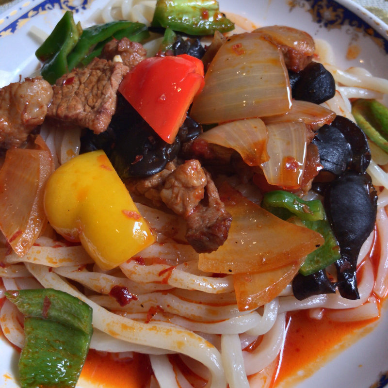 タリム特上あんかけ麺（手打ち麺）（中）(ウイグルレストラン シルクロード・タリム(新疆料理))