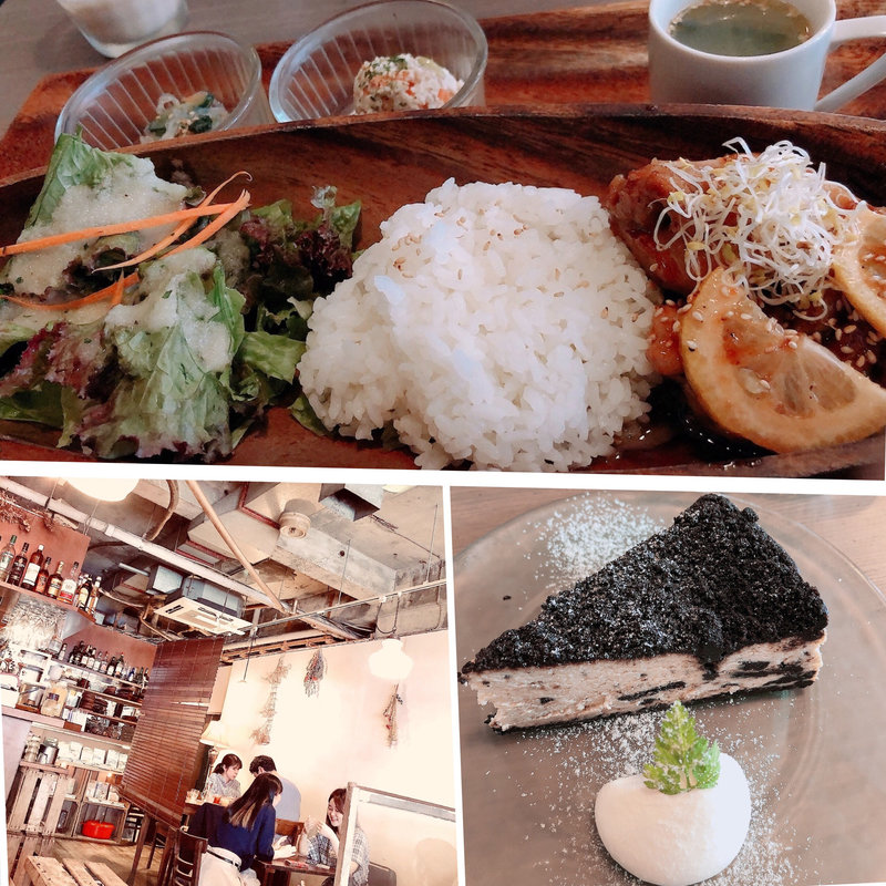 今週のランチプレート＆オレオのニューヨークチーズケーキ(Alley Cafe)