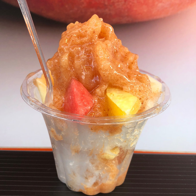 モモ氷(フルーツショップ日野屋)