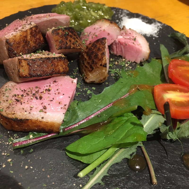 鴨肉のわさび茎(YAICHIRO)