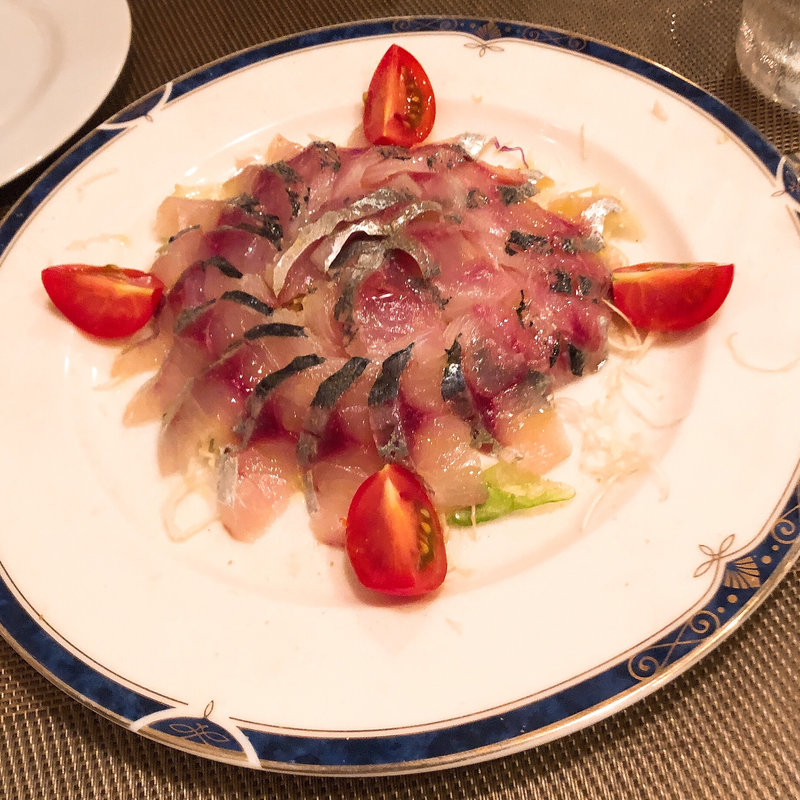 アジのカルパッチョ(ダイニングチヨ)