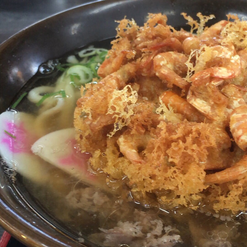 肉&えびかき揚げ(資さんうどん 諸岡店)