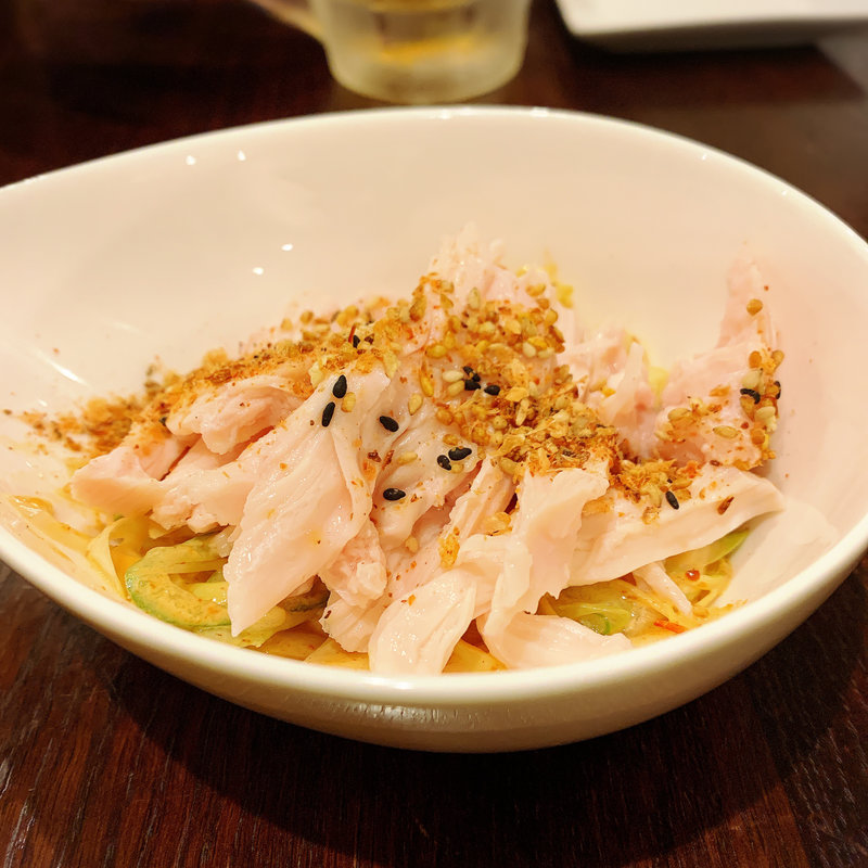 蒸し鶏の辛ネギ( 灼味噌らーめん 八堂八（やどや）)