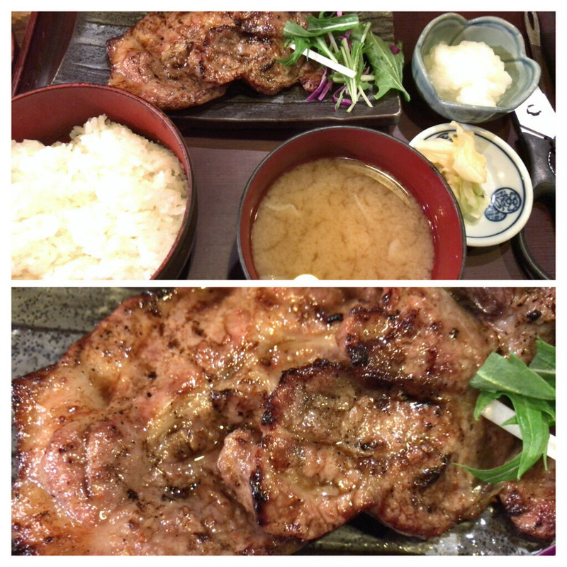 豚肩ロースみそ漬焼き定食(炭火焼専門食処 白銀屋 西八の分店)