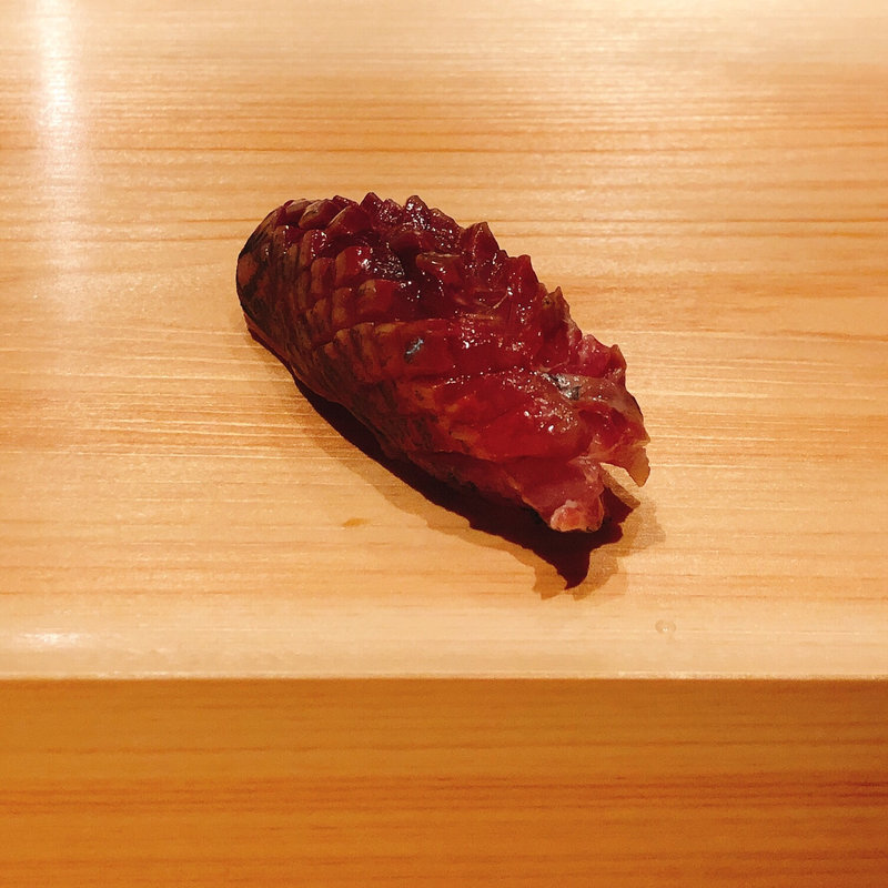 鯵の握り(鮨 利崎)