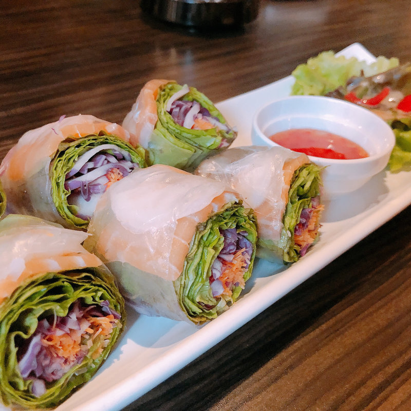 エビとサーモンの生春巻き(ベビーフェイスプラネッツ 宇都宮店 )