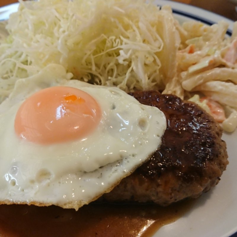 ハンバーグ定食(竹家 そば店 （たけやそばてん）)