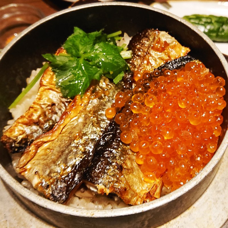 秋刀魚といくらの釜めし(かまどか　京急川崎駅前店)