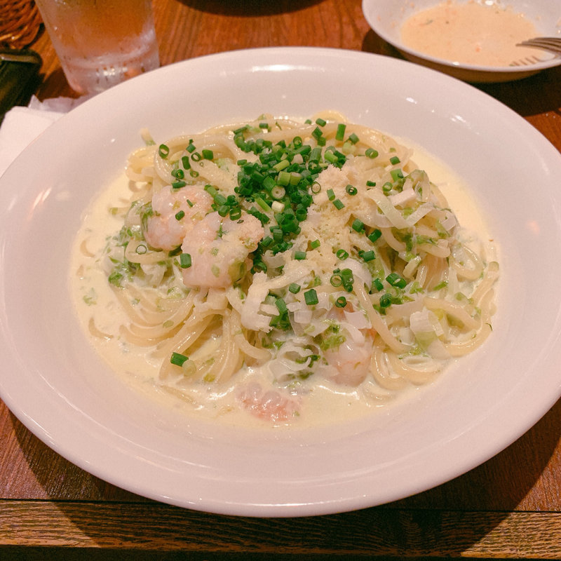 エビと生海苔のクリームソース(ワイン食堂 浅草橋バンバール)