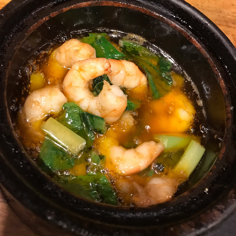 ブリブリ海老のアヒージョ(大衆ビストロ 匠)