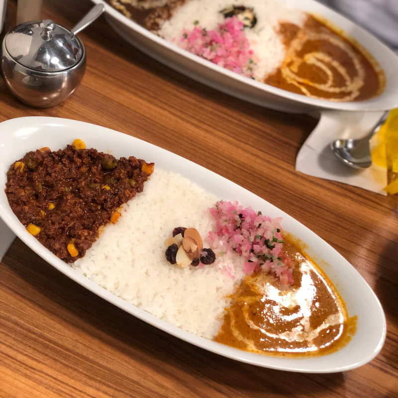 キーマカレー&バターチキンカレー(S)(CURRY UP -HARAJUKU-)
